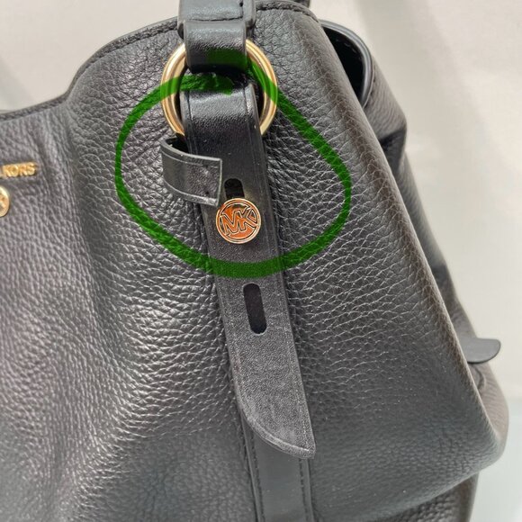 Michael Kors Carrie Shoulder Bag Tote Large Pebbled Leather Black - Picture 16 of 16